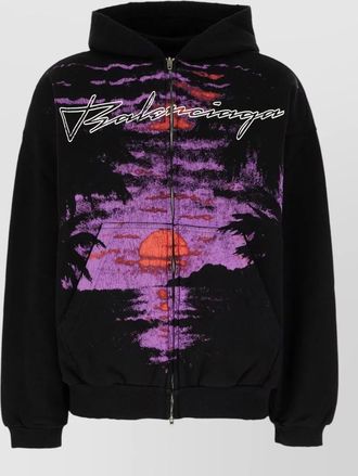 Balenciaga cotton zip up hoodie