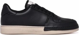 Emporio Armani Sneakers - Heren - Sneakers - Zwart - 41 EU - Leer - Schoenen