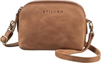 STILORD Nina Cross Body Bag Leather Small Handbag Genuine Leather Satchel Bag Pouch for Phone 7 Inch, Colour:taranto - brown
