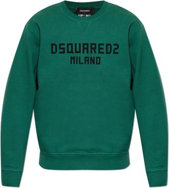 Dsquared2 Milano Cool Fit Crewneck - Heren - Sweatshirts - Groen - 3XL - Katoen - Hoodies & sweatvesten