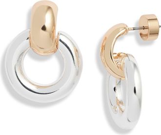 Nordstrom Polished Door Knocker Earrings in Gold- Silver at Nordstrom