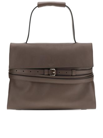 Moschino Structured Nappa Leather Handbag With Padded Handle
