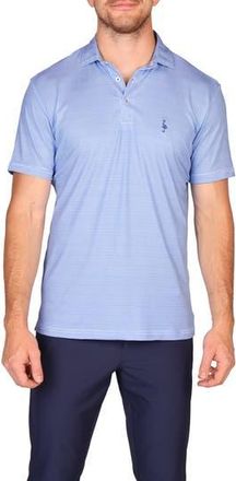 Tailorbyrd Stripe Print Performance Polo in Blue at Nordstrom Rack, Size Xx-Large