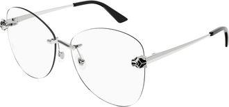 Cartier Panthere de Cartier Demo Butterfly Ladies Eyeglasses CT0418O 002 58