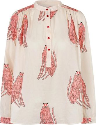 Lollys Laundry Overhemden, Dames, Beige, S, Shirts