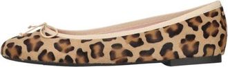 Pretty Ballerinas Round Toe Leopard Ballet Flat in Beige at Nordstrom, Size 38.5