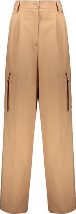 Herno Wool Cargo Pants - Dames - Straight fit broeken - Beige - L - Wol - Broeken