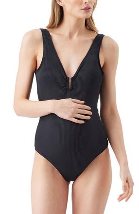 Ripe Havana Rib One Piece in Black at Nordstrom, Size X-Small