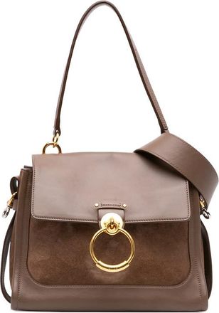 Chlo&eacute; Pre-owned Chloe Small Calfskin and Suede Tess Day Satchel Ladies VPRSOYZYKOCVZIPO