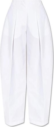 Jacquemus Ovalo Large Broeken - Dames - Wijde Broeken - Wit - 2XS - Katoen - Broeken