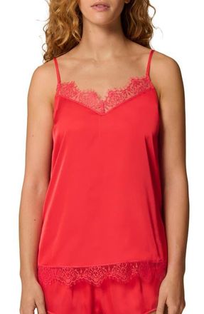 Simone P&eacute;r&egrave;le Satin Secrets Camisole in Flamingo at Nordstrom, Size X-Small