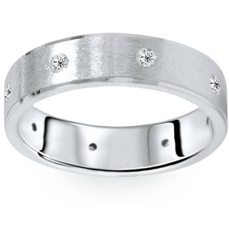 Pompeii3 Mens 1/3ct Diamond Comfort Fit Wedding White Gold Ring