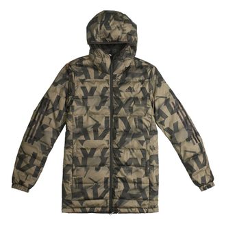 adidas Outdoor mid-length Down Jacket Brown FR6635