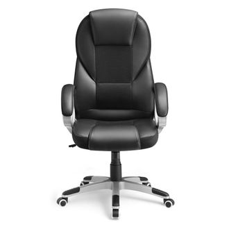 Songmics Silla de oficina ergon&oacute;mica giratoria altura ajustable de color negro