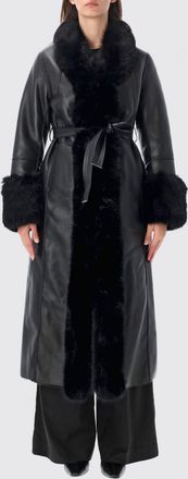 Urban Code Cappotto lungo reversibile in pelliccia e pelle sintetica con cintura