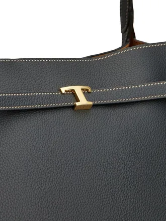 Tod's Calfskin Leather Tote Bag - Black