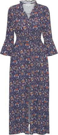 Americandreams Sally Cotton Lange Jurk - Dames - Maxi kleedjes - Blauw - M - Kleedjes