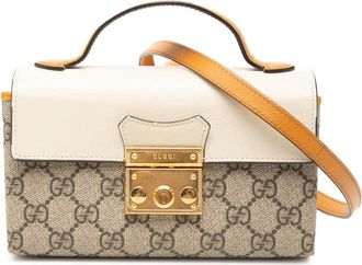 Gucci Pre-owned Gucci Mini GG Supreme Padlock Satchel Ladies QMGJSN1ELE8WPSB4