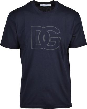 Dolce & Gabbana T-shirts - Heren - T-shirts - Blauw - M - Katoen - Tops