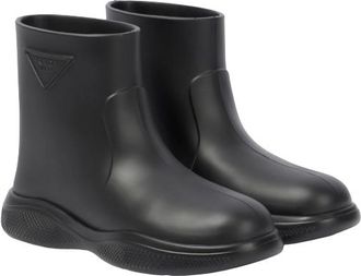 Prada Logo Embossed Rubber Boots Size 42