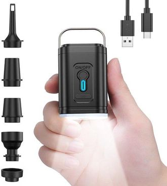 OEM Bomba De Vac&iacute;o Y Vejiga El&eacute;ctrica Multifuncional De 30 W Y 1200 Mah, Recargable Mediante Usb Tipo C, Con 6 Accesorios Y Bolsa De Almacenamiento