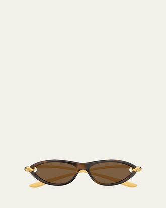 Bottega Veneta BV1390S Cat-Eye Plastic Sunglasses