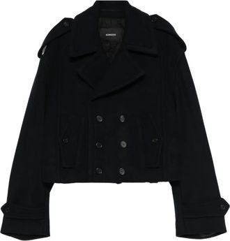 Songzio Caban crop doppiopetto - Blu