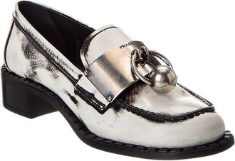 Prada Brushed Leather Loafer