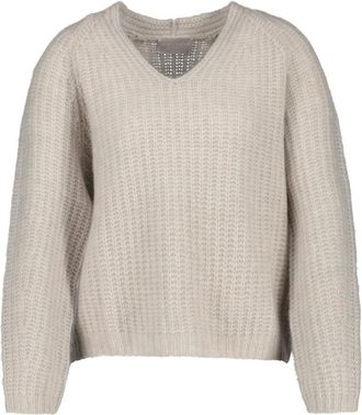Hemisphere V-hals Gebreide Kleding - Dames - Truien - Wit - Maat: S Katoen