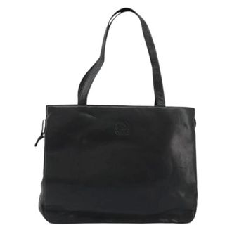 Loewe Pre-owned Tote Bags, female, Black, Size: ONE SIZE Pre-owned Anagram tote