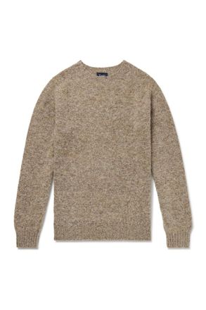 Drake's Brushed Shetland Wool Sweater