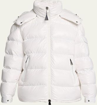 Moncler Maire Shiny Puffer Jacket with Removable Hood