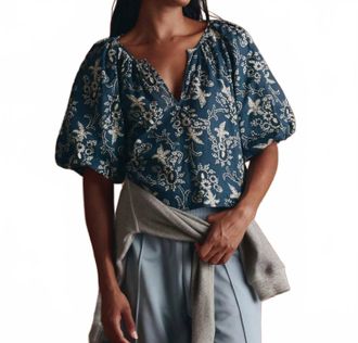The Great. Blythe Top In Indigo Bandana