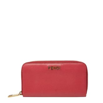 Fendi Pink Leather Coin Purse/Coin Case (Pre-Owned)