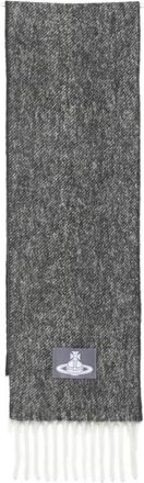 Vivienne Westwood Orb-patch Fringed Scarf