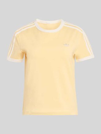 adidas Originals Slim Fit T-Shirt aus Baumwoll-Mix in Hellgelb, Gr&ouml;&szlig;e XL