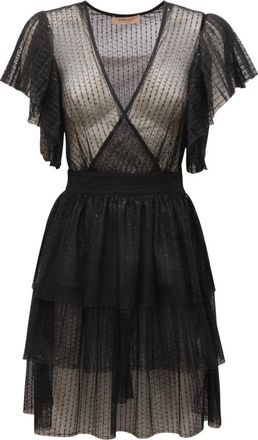 Twinset Dames, Jurken, Zwart, Maat: 2XS