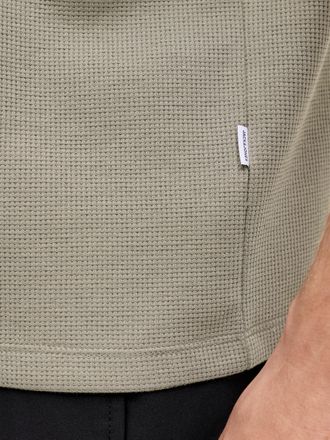 Jack & Jones Plus Size T-Shirt JJEAUSTIN TEE SS NOOS PLS, Herren, Gr. 4XL, vetiver, Jersey, Obermaterial: 58% Polyester, 40% Baumwolle, 2% Elasthan, JACK & JONES PLUSSIZE, u