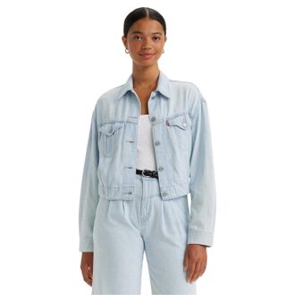 Levi's Dames Katoenen Denim Trucker Jacket (Lichtblauw)