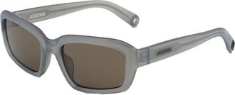 Jacquemus Sunglasses Square Full Rim, Grey Frame And Grey Lens Jac/64C4