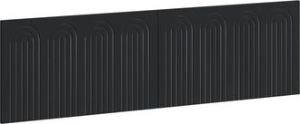 vidaXL Cabecero Montada En La Pared Alkmaar Negro Madera De Ingenier&iacute;a Vidaxl
