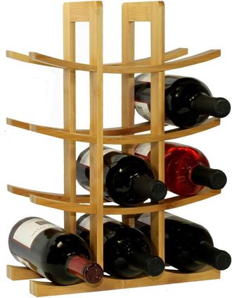 Oceanstar 12-Bottle Natural Bamboo Wine Rack WR1149