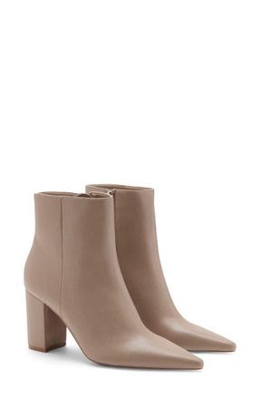 Mango Cobo Block Heel Bootie in Ecru at Nordstrom, Size 8.5Us