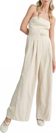 Sadie & Sage Past Midnight Tube Jumpsuit In Cream