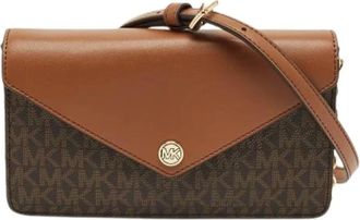 Michael Kors Pre-owned Cross Body Bags, female, Brown, Size: ONE SIZE Pre-owned Coated Canvas Wallet