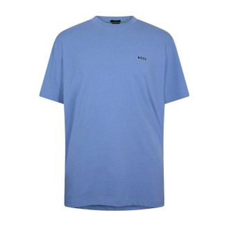 HUGO BOSS Heren Logo Regular T-Shirt (Blauw)