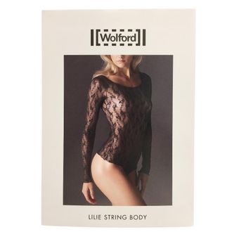 Wolford Lilie Lace String Bodysuit Size M