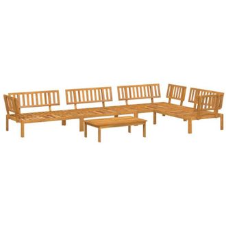 vidaXL Set De Sof&aacute;s De Palets De Jard&iacute;n 5 Pzas Madera Maciza De Acacia Vidaxl