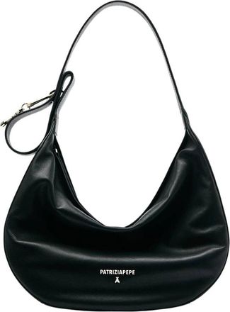 Patrizia Pepe New Moon Hobo Bag - Dames - Schoudertassen - Zwart - ONE Size - Leer - Tassen