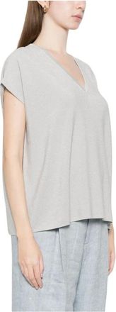 Fabiana Filippi T-Shirts, female, Gray, Size: XS Fabiana Filippi Top